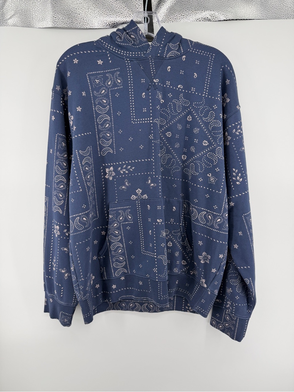 Westerncore Skater Arizona Jean Co Bandana Paisley Pullover Hoodie Blue M